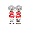Street Warrior Brake Upgrade Kit Cross-Drilled and Slotted Rotors - image 1