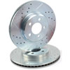 Street Warrior Brake Upgrade Kit Cross-Drilled and Slotted Rotors - image 2