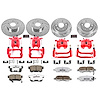 Street Warrior Brake Upgrade Kit Cross-Drilled and Slotted Rotors - image 1