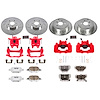 Street Warrior Brake Upgrade Kit Cross-Drilled and Slotted Rotors Z26 Extreme Street Performance Bra - image 1