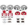 Street Warrior Brake Upgrade Kit Cross-Drilled and Slotted Rotors Z26 Extreme Street Performance Bra - image 1