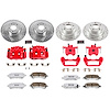 Street Warrior Brake Upgrade Kit Cross-Drilled and Slotted Rotors Z26 Extreme Street Performance Bra - image 1