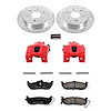 High Performance Brake Upgrade Kit Cross-Drilled and Slotted Rotors Z23 Evolution Sport High Carbon - image 1