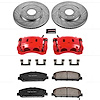 High Performance Brake Upgrade Kit Cross-Drilled and Slotted Rotors Z23 Evolution Sport High Carbon - image 1