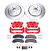 High Performance Brake Upgrade Kit Cross-Drilled and Slotted Rotors Z23 Evolution Sport High Carbon - image 1