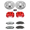 Street Warrior Brake Upgrade Kit Cross-Drilled and Slotted Rotors Z26 Extreme Street Performance Bra - image 1