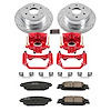 High Performance Brake Upgrade Kit Cross-Drilled and Slotted Rotors Z23 Evolution Sport High Carbon - image 1