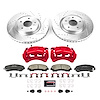KC7034 Z23 Daily Driver Carbon-Fiber Ceramic Pads Drilled & Slotted Rotor & Caliper Kit - image 1