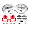 KC8318 Z23 Daily Driver Carbon-Fiber Ceramic Pads Drilled & Slotted Rotor & Caliper Kit - image 1