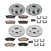 1-Click Daily Driver Brake Kits Front & Rear OE Replacement Rotors Z16 Ceramic Scorched Brake Pads