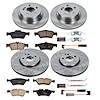 1-Click Daily Driver Brake Kits Front & Rear OE Replacement Rotors Z16 Ceramic Scorched Brake Pads - image 1