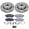 1-Click Daily Driver Brake Kits Front OE Replacement Rotors Z16 Ceramic Scorched Brake Pads - image 1