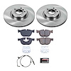 1-Click Daily Driver Brake Kits Front OE Replacement Rotors Z16 Ceramic Scorched Brake Pads - image 1