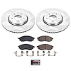 1-Click Daily Driver Brake Kits Front OE Replacement Rotors Z16 Ceramic Scorched Brake Pads - image 1