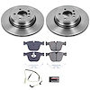 1-Click Daily Driver Brake Kits Rear OE Replacement Rotors Z16 Ceramic Scorched Brake Pads - image 1