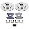 1-Click Daily Driver Brake Kits Front OE Replacement Rotors Z16 Ceramic Scorched Brake Pads - image 1