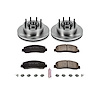 1-Click Daily Driver Brake Kits Front OE Replacement Rotors Z16 Ceramic Scorched Brake Pads - image 1