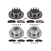 1-Click Daily Driver Brake Kits Front & Rear OE Replacement Rotors Z16 Ceramic Scorched Brake Pads - image 1