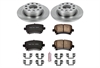 1-Click Daily Driver Brake Kits Rear OE Replacement Rotors Z16 Ceramic Scorched Brake Pads - image 1