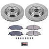 1-Click Daily Driver Brake Kits Front OE Replacement Rotors Z16 Ceramic Scorched Brake Pads - image 1