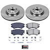 1-Click Daily Driver Brake Kits Front OE Replacement Rotors Z16 Ceramic Scorched Brake Pads - image 1