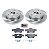 1-Click Daily Driver Brake Kits Rear OE Replacement Rotors Z16 Ceramic Scorched Brake Pads - image 1