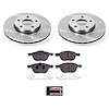 1-Click Daily Driver Brake Kits Front OE Replacement Rotors Z16 Ceramic Scorched Brake Pads - image 1