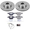 1-Click Daily Driver Brake Kits Front OE Replacement Rotors Z16 Ceramic Scorched Brake Pads - image 1
