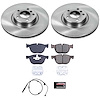 1-Click Daily Driver Brake Kits Front OE Replacement Rotors Z16 Ceramic Scorched Brake Pads - image 1