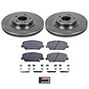 1-Click Daily Driver Brake Kits Front OE Replacement Rotors Z16 Ceramic Scorched Brake Pads - image 1