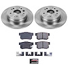 1-Click Daily Driver Brake Kits Rear OE Replacement Rotors Z16 Ceramic Scorched Brake Pads - image 1