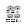 1-Click Daily Driver Brake Kits Front & Rear OE Replacement Rotors Z16 Ceramic Scorched Brake Pads - image 1