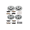 1-Click Daily Driver Brake Kits Front & Rear OE Replacement Rotors Z16 Ceramic Scorched Brake Pads - image 1