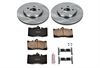 1-Click Daily Driver Brake Kits Front OE Replacement Rotors Z16 Ceramic Scorched Brake Pads - image 1