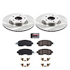 1-Click Daily Driver Brake Kits Front OE Replacement Rotors Z16 Ceramic Scorched Brake Pads