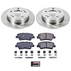 1-Click Daily Driver Brake Kits Rear OE Replacement Rotors Z16 Ceramic Scorched Brake Pads