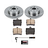 1-Click Daily Driver Brake Kits Rear OE Replacement Rotors Z16 Ceramic Scorched Brake Pads