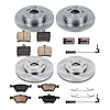 1-Click Daily Driver Brake Kits Front & Rear OE Replacement Rotors Z16 Ceramic Scorched Brake Pads
