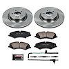 1-Click Daily Driver Brake Kits Front OE Replacement Rotors Z16 Ceramic Scorched Brake Pads - image 1