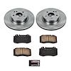 1-Click Daily Driver Brake Kits Rear OE Replacement Rotors Z16 Ceramic Scorched Brake Pads