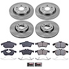 1-Click Daily Driver Brake Kits Front & Rear OE Replacement Rotors Z16 Ceramic Scorched Brake Pads - image 1