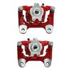 Rear Performance Disc Brake Caliper Pair w/Brackets Fits Select Chevy Colorado, Silverado 1500 & GMC Canyon [Red Powder Coat] - image 2