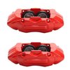 Front Performance Disc Brake Caliper Pair w/Brackets Fits Select Cadillac Escalade & Chevy & GMC Sierra 1500 [Red Powder Coat]