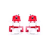 Performance Front Brake Calipers Powder Coated Red Pair