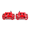 Performance Front Brake Calipers Powder Coated Red Pair - image 1