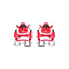 Performance Front Brake Calipers Powder Coated Red Pair - image 1