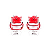 Performance Front Brake Calipers Powder Coated Red Pair - image 1
