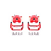 Performance Front Brake Calipers Powder Coated Red Pair - image 1
