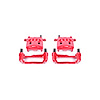 Performance Front Brake Calipers Powder Coated Red Pair - image 1