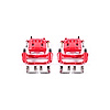 Performance Front Brake Calipers Powder Coated Red Pair - image 1